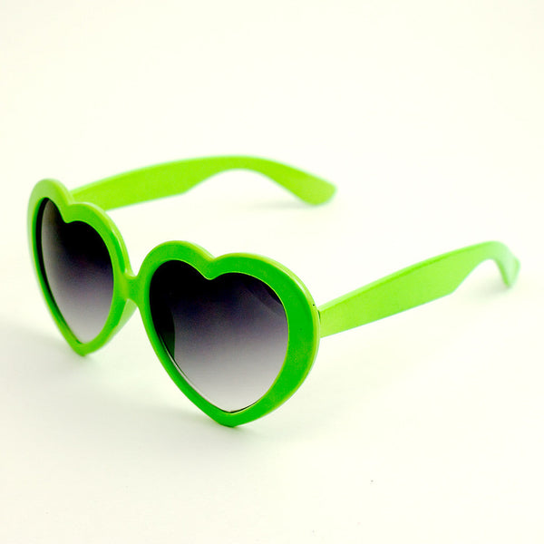 Lime Heart Shaped Sunglasses Cats Like Us