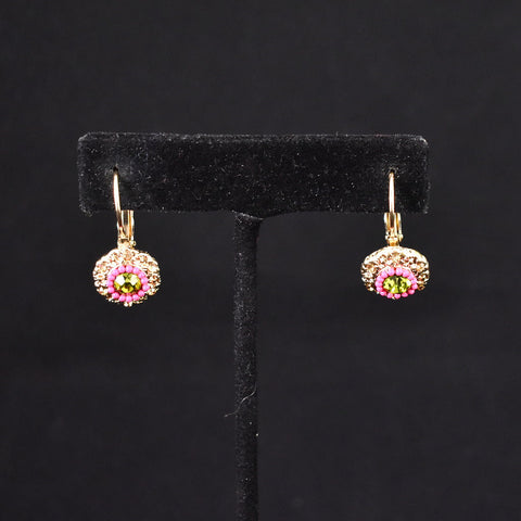 Lime & Pink Dangling Earrings Cats Like Us