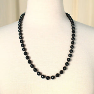 Long Black & Silver Necklace Cats Like Us
