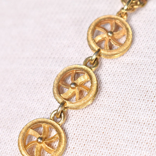 Long Gold Wheel Necklace Cats Like Us