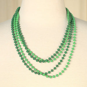 Long Green Bead Necklaces Cats Like Us