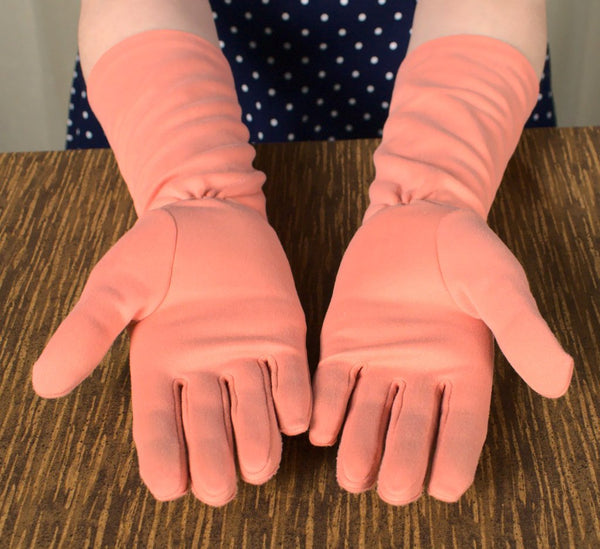 Long Peach Gloves Cats Like Us