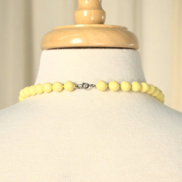 Long Yellow Bead Necklace Cats Like Us