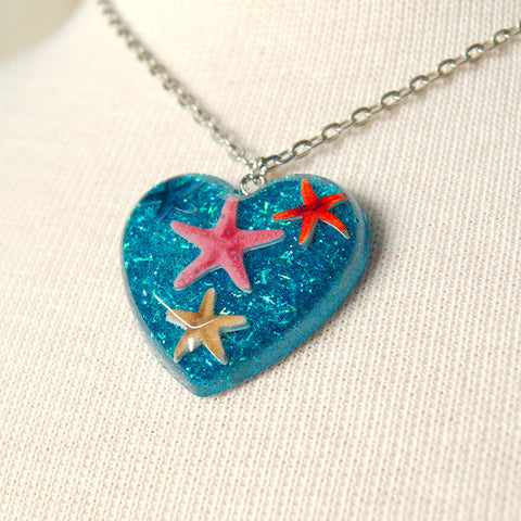Lucite Starfish Necklace Cats Like Us