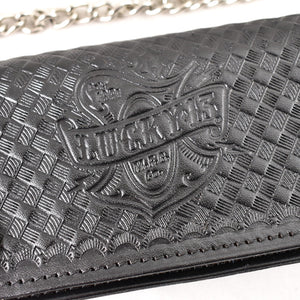 Lucky 13 Embossed Chain Wallet Cats Like Us