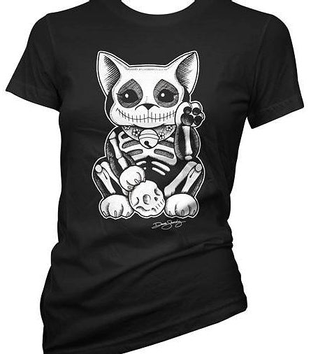 Lucky Muerte Kitty T Shirt Cats Like Us