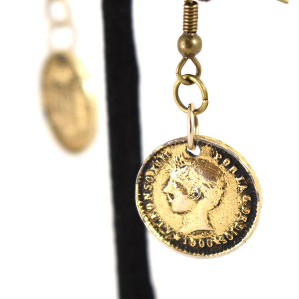 Lucky Spanish Coin Earrings Cats Like Us