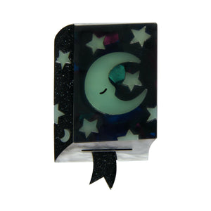 Lunar Elipses Spell Book Brooch Cats Like Us