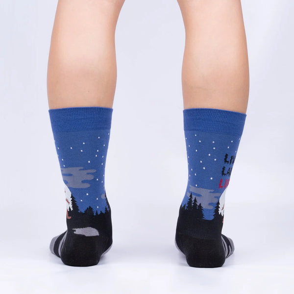 Live, Laugh, Lurk Bigfoot Crew Socks