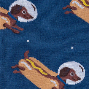 Weiner Dogs in Space Crew Socks