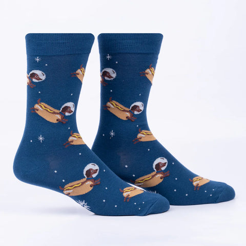 Weiner Dogs in Space Crew Socks