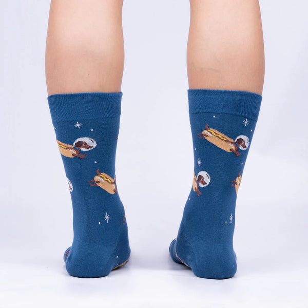 Weiner Dogs in Space Crew Socks