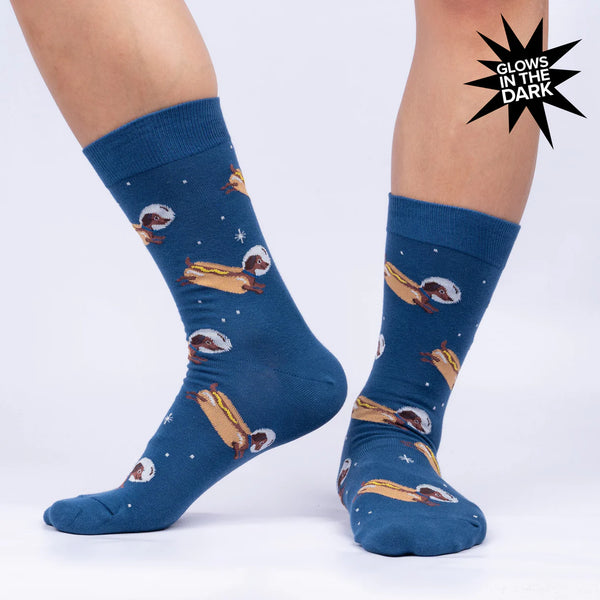Weiner Dogs in Space Crew Socks