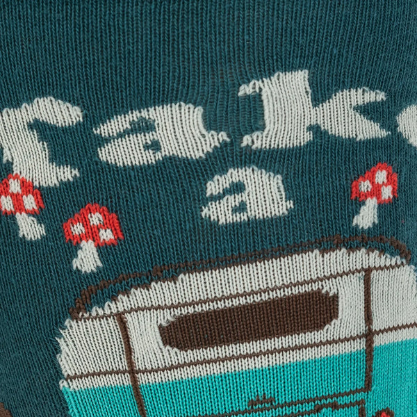 Take a Trip Camping Mushroom Crew Socks