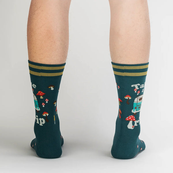 Take a Trip Camping Mushroom Crew Socks