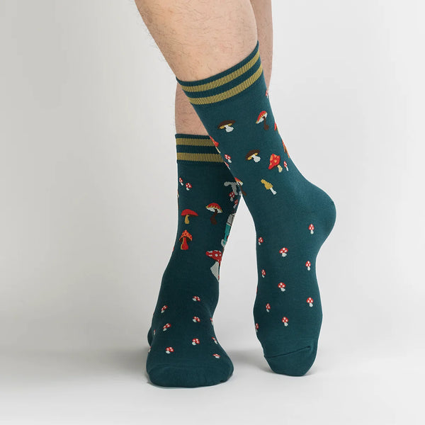 Take a Trip Camping Mushroom Crew Socks