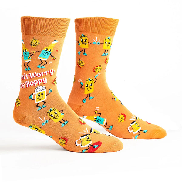 Don't Worry, Be Hoppy Crew Socks