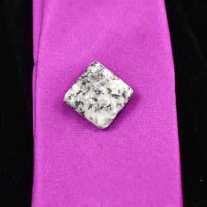 Marble Square Stone Tie Tack Cats Like Us