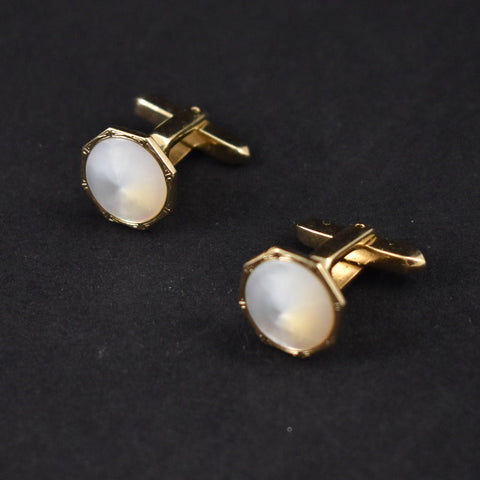 Mother of Pearl Convex Cufflink Cats Like Us