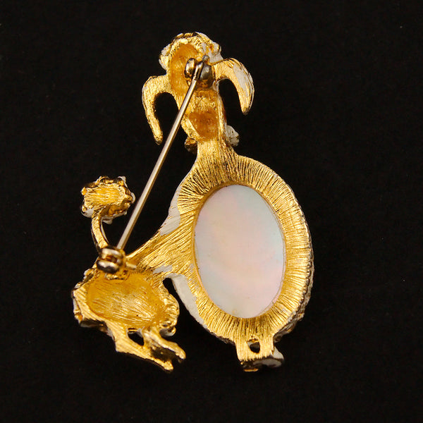 Mother of Pearl Poodle Brooch Cats Like Us