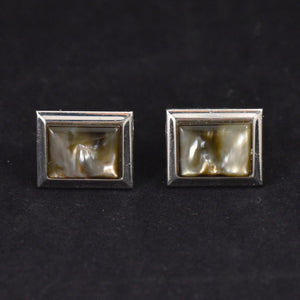 Mother of Pearl Rect Cufflinks Cats Like Us