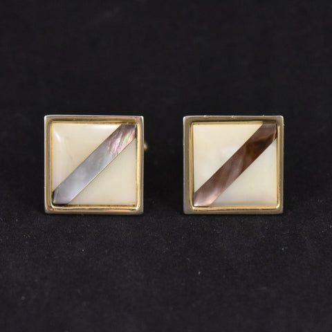 Mother of Pearl Stripe Cufflink Cats Like Us