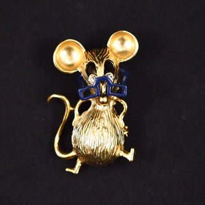 Mouse with Glasses Brooch Cats Like Us