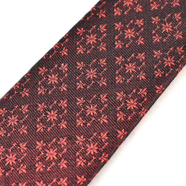 NOS 1960s Blk & Red Floral Vintage Tie Cats Like Us