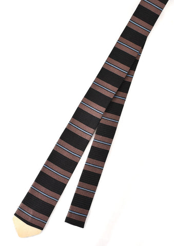 NOS 1960s Vintage Brown & Blk Stripe Tie Cats Like Us