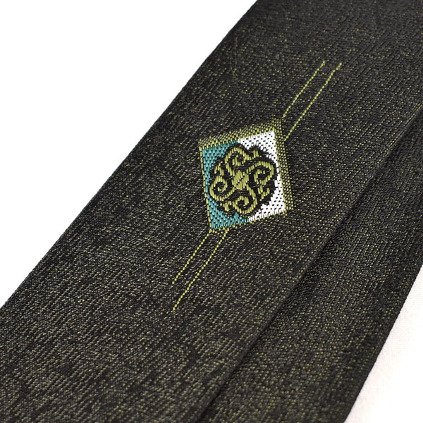 NOS 1960s Vintage Green Emblem Tie Cats Like Us