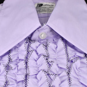 NOS 1970s Purple Ruffled Shirt Cats Like Us