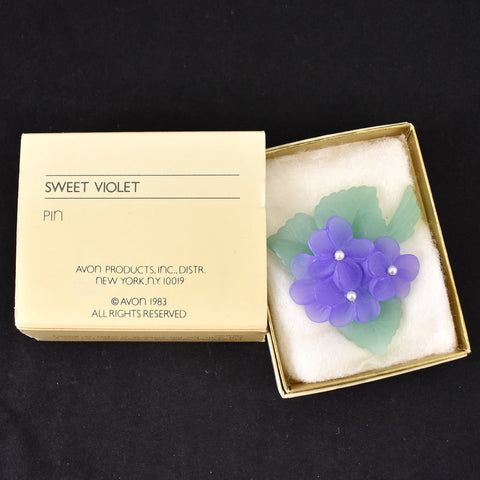 NOS Avon Sweet Violet Brooch Cats Like Us