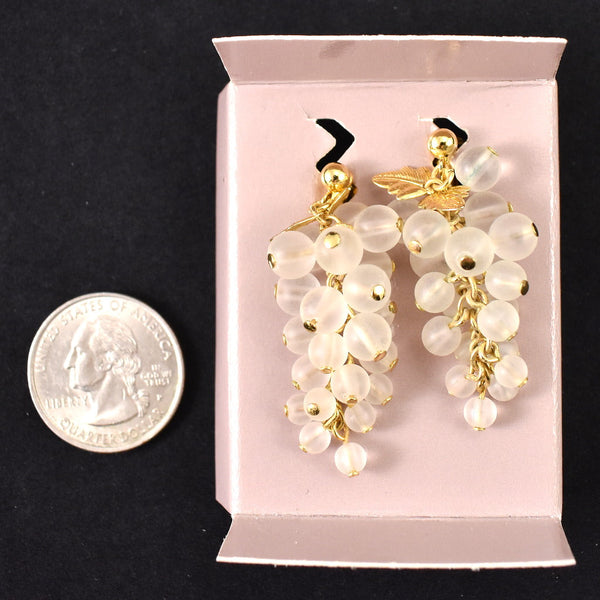 NOS Frosted Grapes Earrings Cats Like Us
