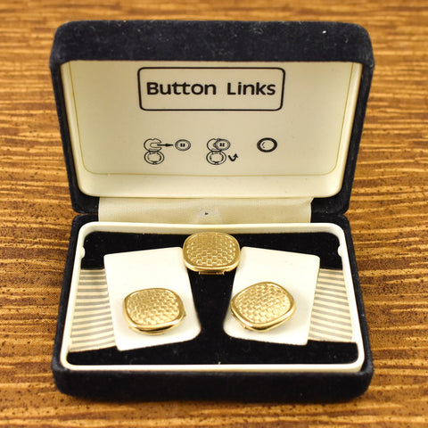 NOS Gold Square Button Covers Cats Like Us