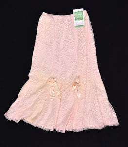 NOS Pink Lace Half Slip W18-26 Cats Like Us