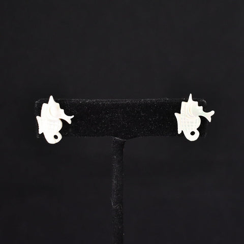 NOS Seahorse Shell Earrings Cats Like Us