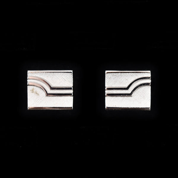 NOS Silver Lines Vintage Cuff Links & T Cats Like Us