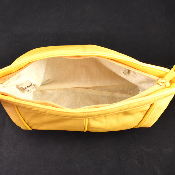NWOT 1980s Yellow Clutch Bag Cats Like Us