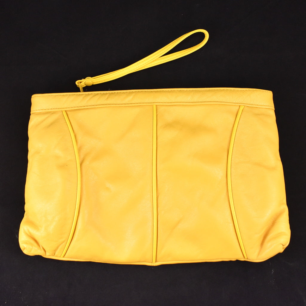 NWOT 1980s Yellow Clutch Bag Cats Like Us