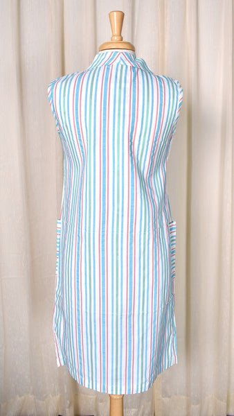 NWOT Vintage 1960s Blue Striped Dress Cats Like Us