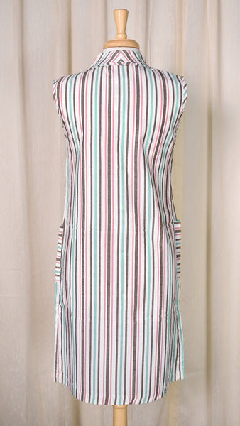 NWOT Vintage 1960s Brown Striped Dress Cats Like Us