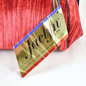 NWT 1950s Vamp Red Velvet Purse Cats Like Us
