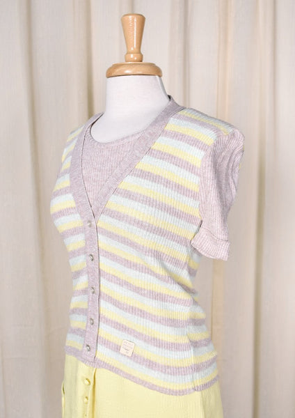 NWT 1960s Vintage 2 in 1 Striped Cardi (Med) Cats Like Us