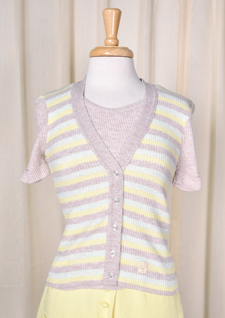 NWT 1960s Vintage 2 in 1 Striped Cardi (Med) Cats Like Us