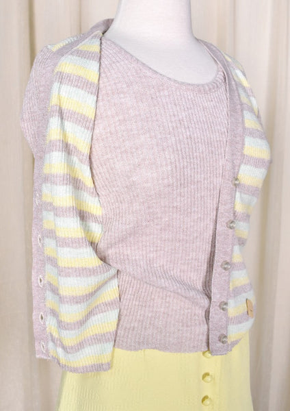 NWT 1960s Vintage 2 in 1 Striped Cardi (Sm) Cats Like Us
