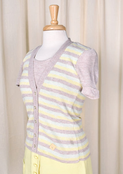 NWT 1960s Vintage 2 in 1 Striped Cardi (Sm) Cats Like Us