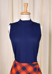 NWT 1960s Vintage Navy Ribbed Top Cats Like Us