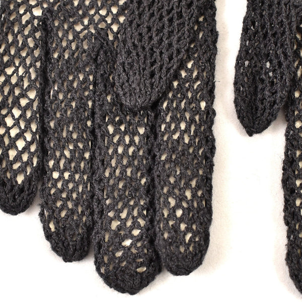 NWT Black Short Crocheted Scalloped Vintage Gloves Cats Like Us