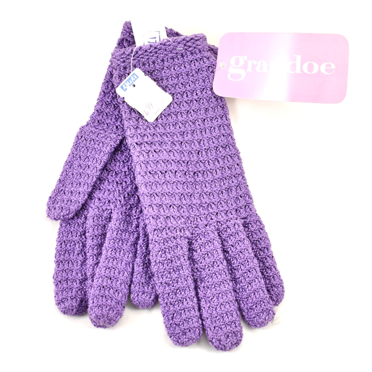 NWT Purple Crocheted Vintage Cotton Gloves Cats Like Us
