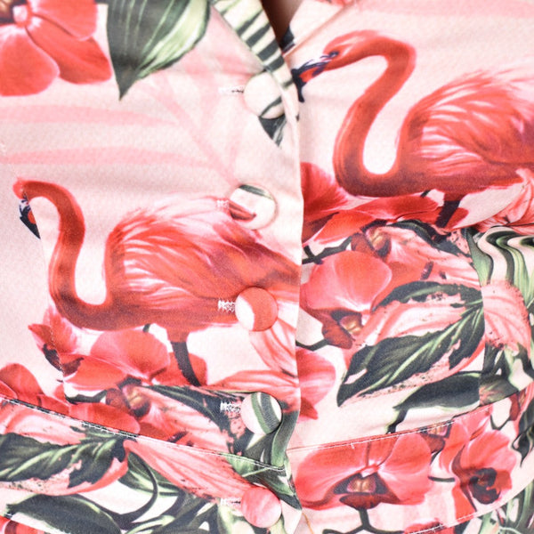 Nora Tropical Flamingo Romper Cats Like Us